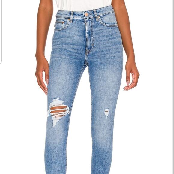 Lovers + Friends Womens Mason High Rise Skinny Cropped Denim Jeans in Miramar 27 - Picture 16 of 16